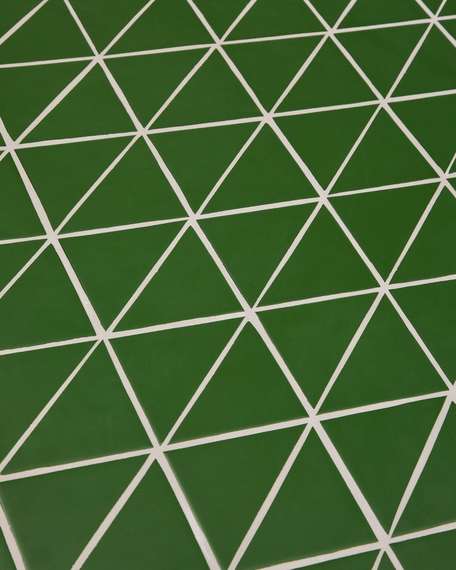 Уличный стол Maurina из оцинкованной стали зелёного цвета с зелёной керамической плиткой 182 x 91 см