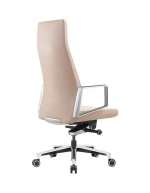 Кресло руководителя Бюрократ JONS/BEIGE бежевый кожа крестовина алюминий