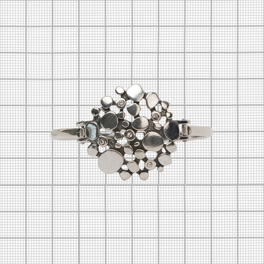 "Молекула" браслет в серебряном покрытии из коллекции "Простейшие" от Jenavi с замком пряжка
