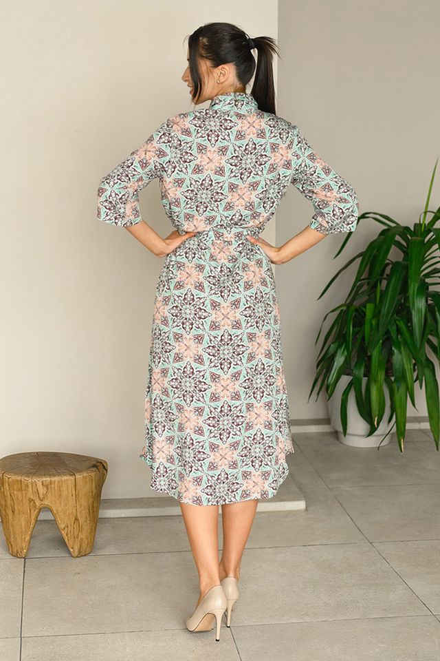 Туника из яркой принтованной вискозы Simona