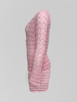 Костюм Luna style вязаный однотонный из кофточки на пуговицах и короткой юбки