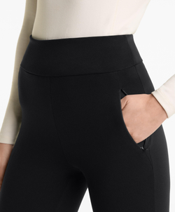 OYSHO Теплые легинсы длиной до щиколотки с высокой посадкой, черный