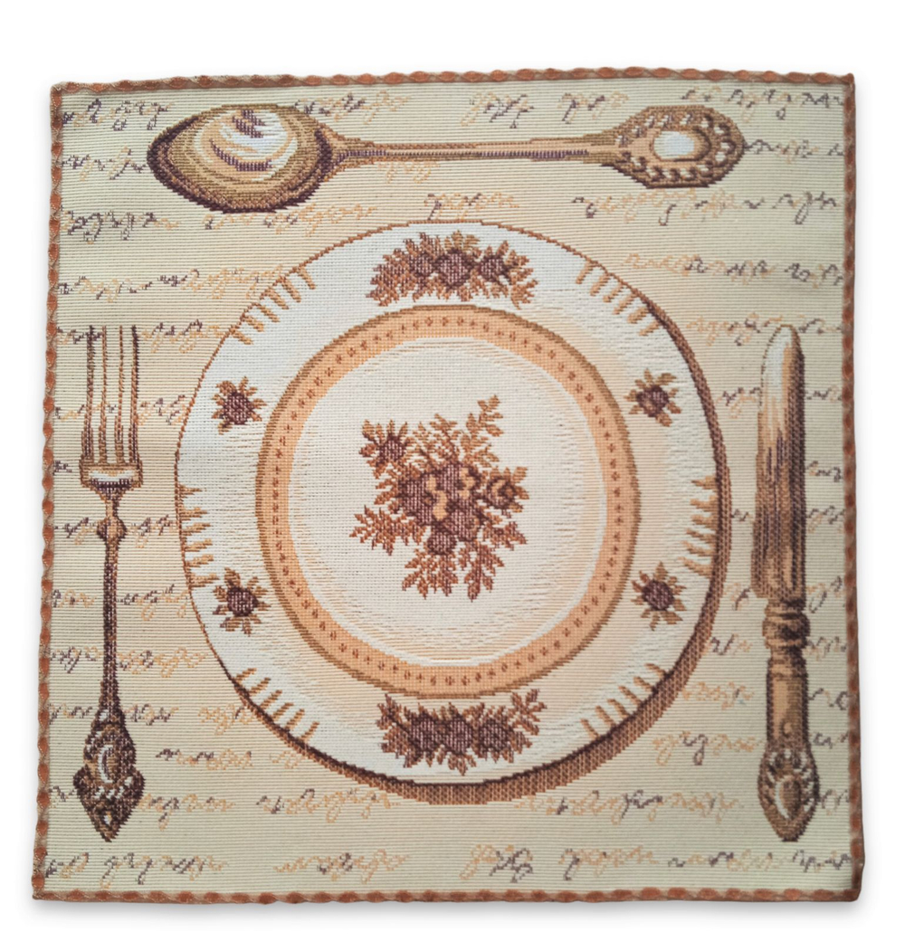 Декоративная гобеленовая салфетка Столовые приборы 32х32