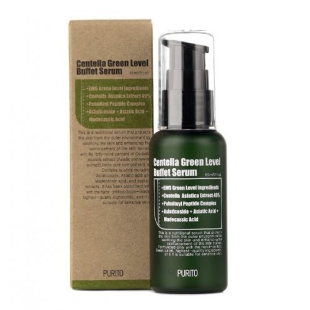 Purito Centella Green Level Buffet Serum увлажняющая сыворотка для восстановления кожи с центеллой
