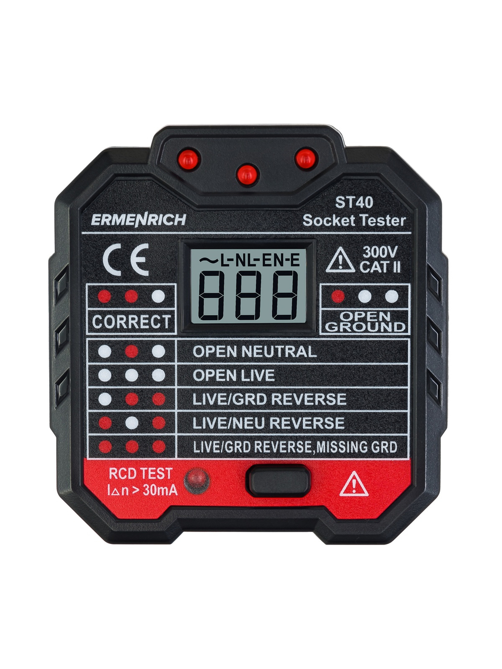 Тестер розеток Ermenrich Zing ST40