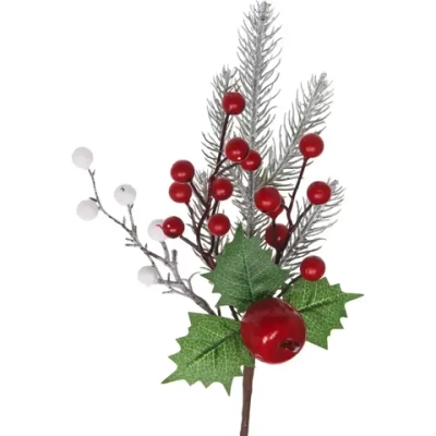 Ветка хвойная «Яблоневый этюд», 34 см