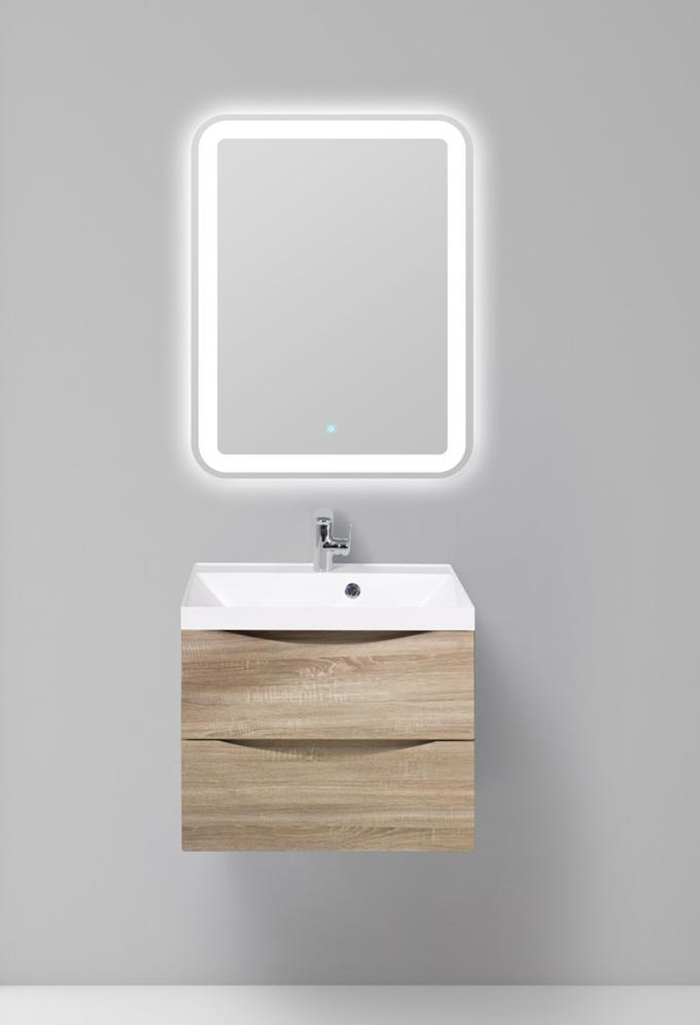 Тумба подвесная с раковиной BelBagno MARINO-600-2C-SO-WO-P