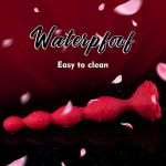 Анальный вибростимулятор Silicone toys Роза красный 20 см