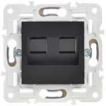 SKANDY Розетка компьютерная двойная RJ45 кат.5E SK-K03Bl черный IEK