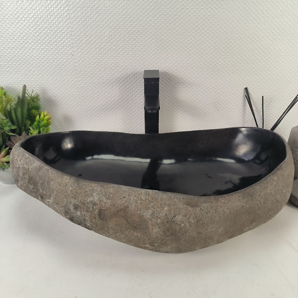 Каменная раковина из речного камня RS-05184 (66*41*18) 0863 из натурального камня