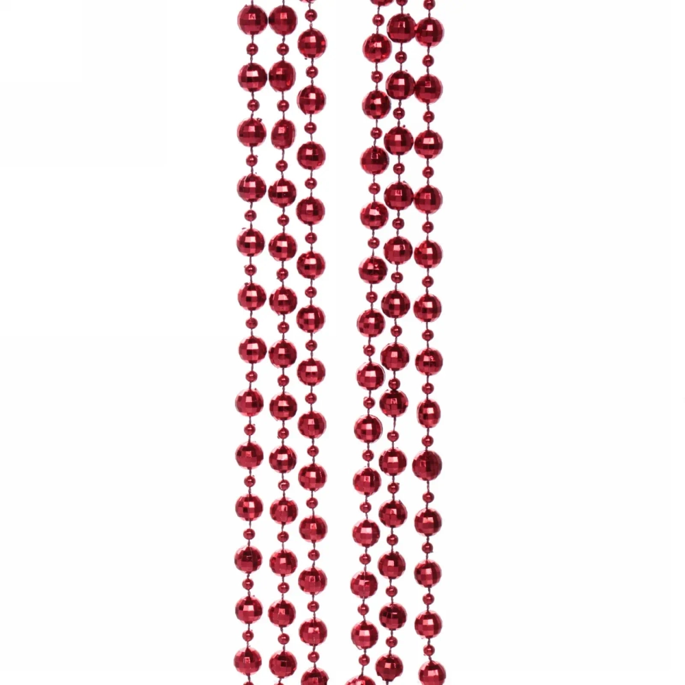 Бусы на ёлку 2м «Капельки», Рубин