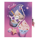 Блокнот "Пирожное" в коробке с вырубкой на замке, 16*12,5см, 45л, 3 цвета микс