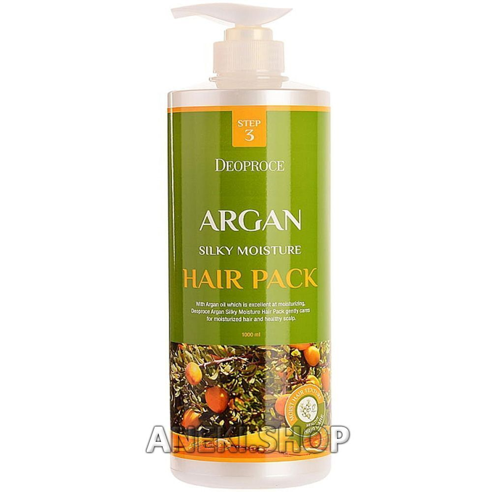 Маска для волос с маслом арганы 1000 мл Deoproce Argan Silky Moisture Hair Pack