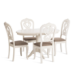 Стул -Андромеда/ Andromeda дерево гевея, 47х55,5х107 см, Ivory white, ткань коричневая S168-7