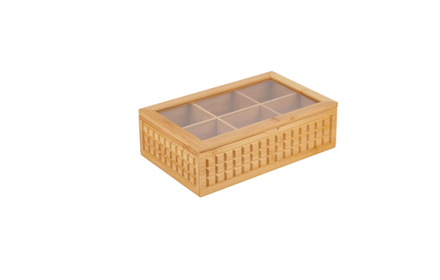 Бокс для хранения чая (бамбук) 30х19х9см