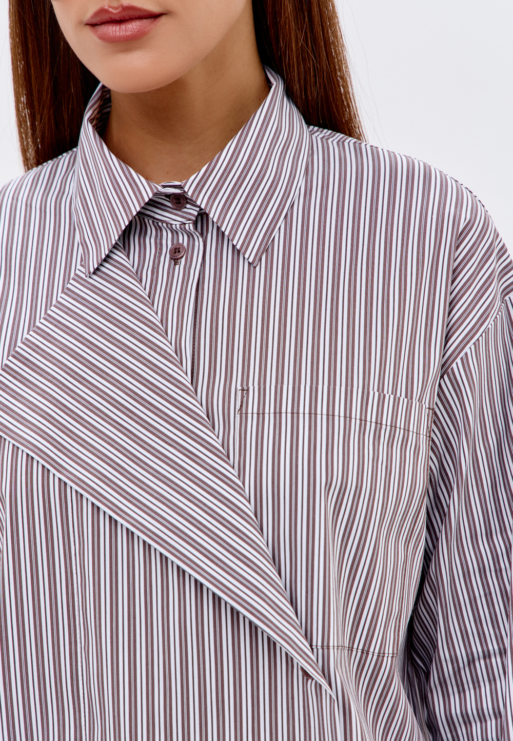 Рубашка с декоративным, откидным воротником