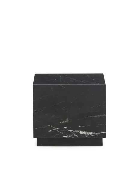 Приставной столик Sorein 40x40 см из черного мрамора