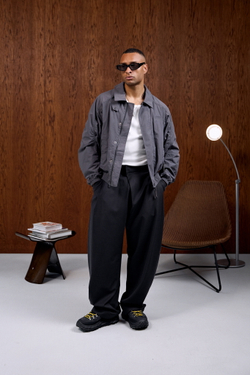 Куртка Nothomme Blue Monte Bent Knife Sleeve Workwear Turn-down Collar Jacket "Smoke Gray"