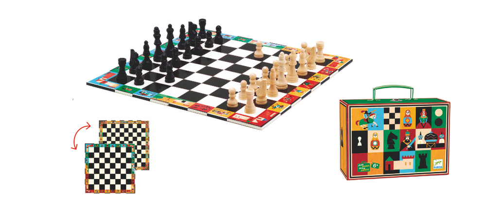 Шахматы и шашки 2 в 1 Djeco