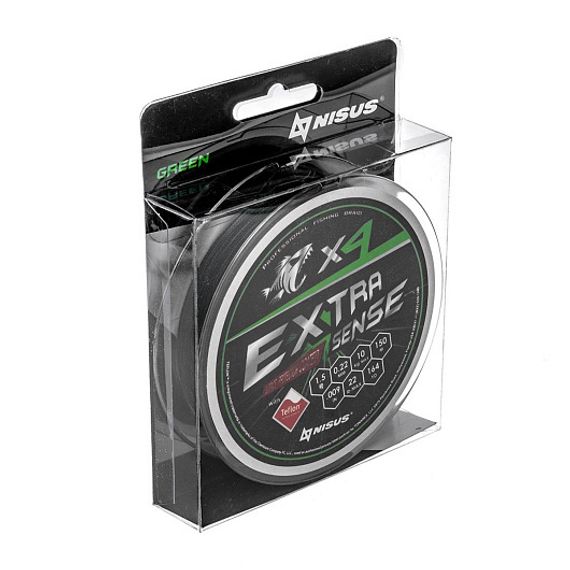 Шнур Extrasense X4 PE Green 150m 1.5/22LB 0.22mm (N-ES-X4-1.5/22LB) NISUS