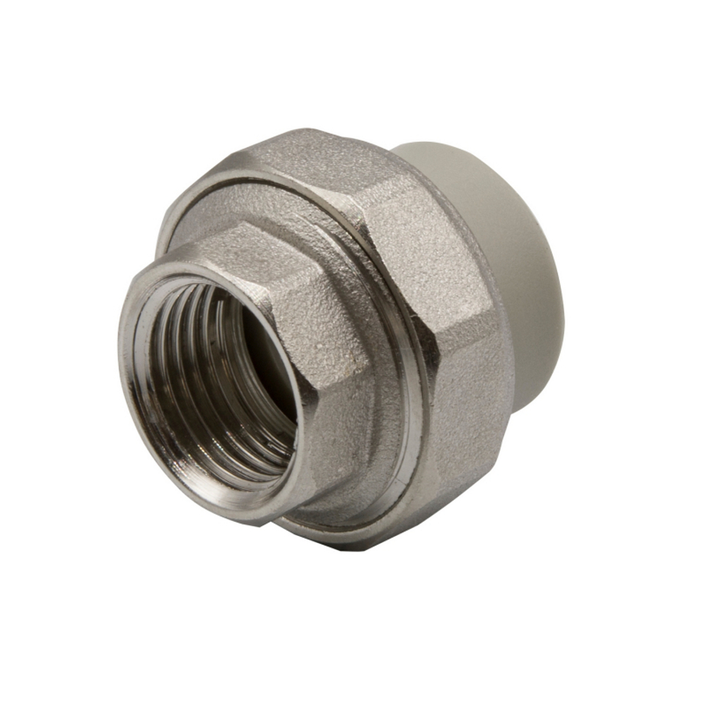 Муфта комб. разъемная в.р. EVER PLAST 20*3/4  серая россия 7577