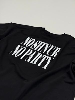 Футболка оверсайз(унисекс) плотная «NO SHNUR NO PARTY»