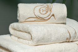 Полотенце 30х50 Garda Decor Лирика белое