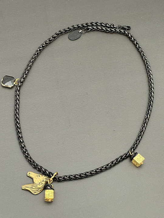 HMG 1315 Steel Black Колье mix арт.1657