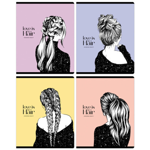 Тетрадь 48л., А5, клетка BG "Модно и стильно", выб. лак И