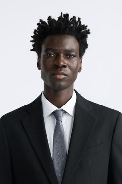 ZARA ГАЛСТУК JACQUARD ИЗ 100% ШЕЛКА С ПРИНТОМ ПЕЙСЛИ, СИНИЙ