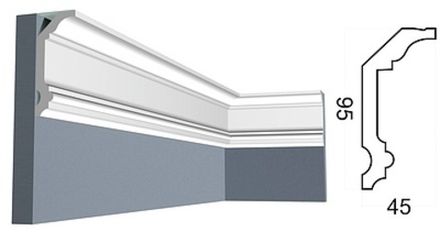 Карниз Контур под покраску, 95x45 мм