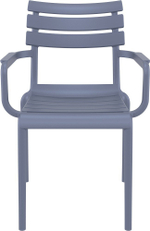 Кресло пластиковое Siesta Contract Paris, темно-серый