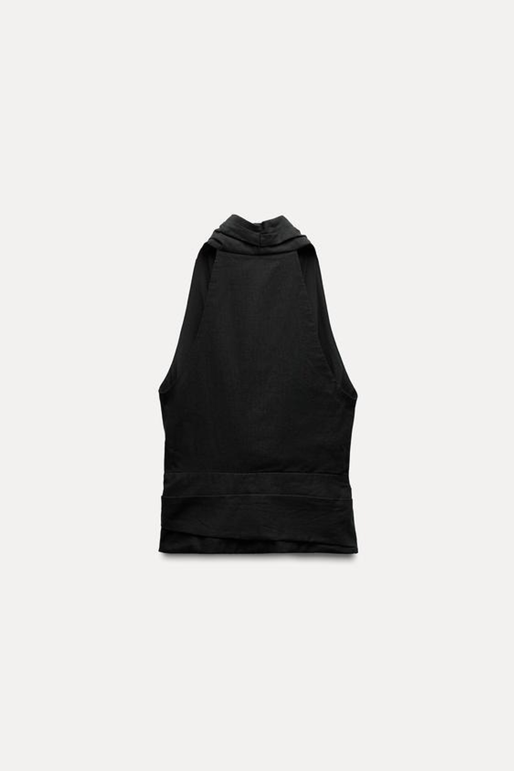 ZARA ТОП ИЗ СМЕСОВОГО ЛЬНА — ZW COLLECTION, ЧЕРНЫЙ