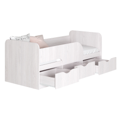 Кровать детская Стандарт КР-22, Ясень белый