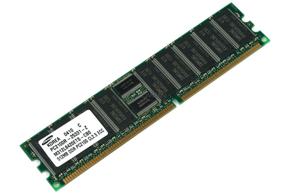 Оперативная память Samsung DDR DIMM 512MB, PC2100, 266MHz ECC CL2.5 M312L6420ETS-CB0