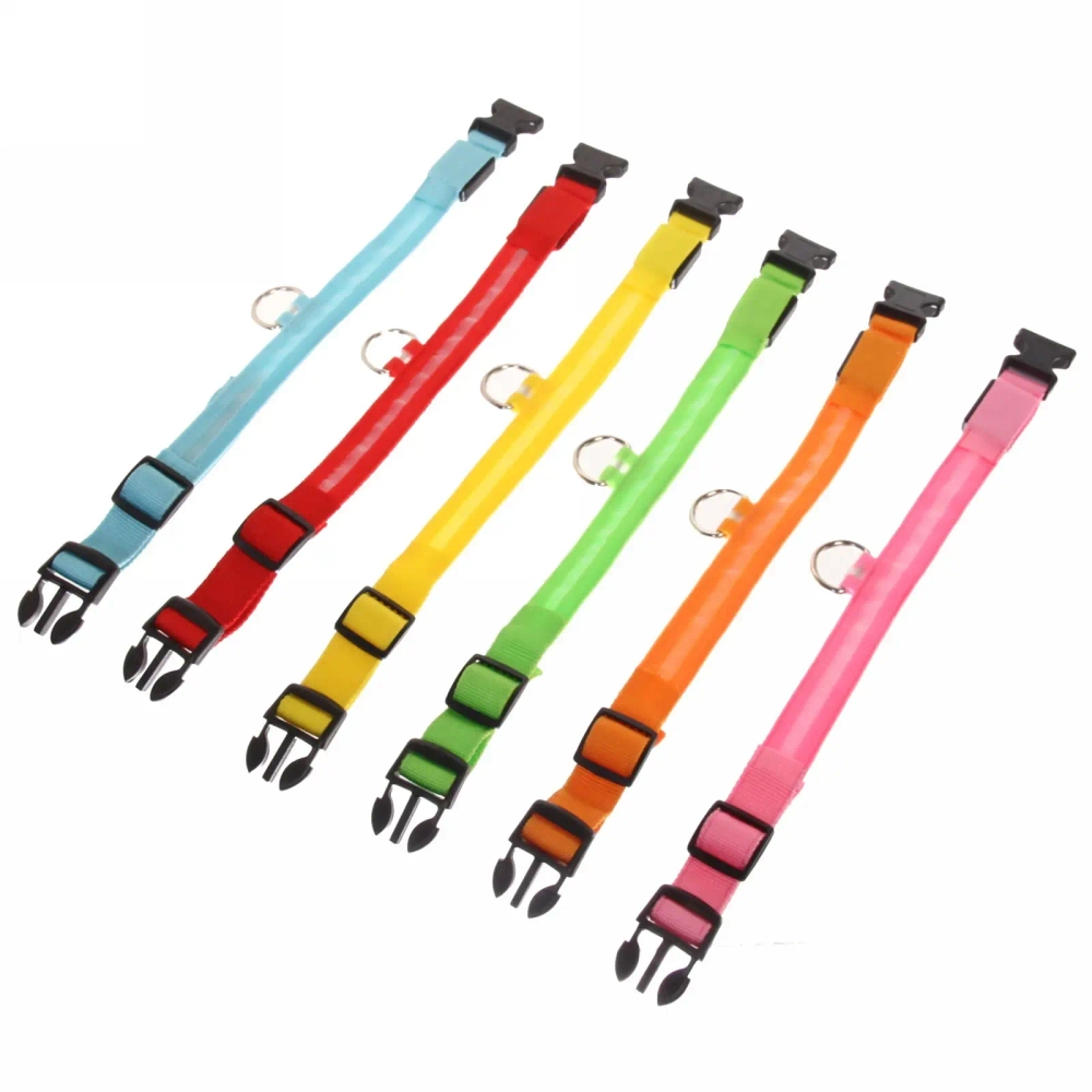 Ошейник для собак «Люмисцент» 2,5*50см светящийся, микс 6 цветов