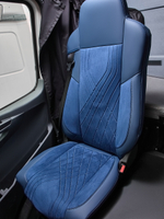 Чехлы Люкс КамАз 5490 K4 с 2014 года (экокожа, синий, синяя вставка)