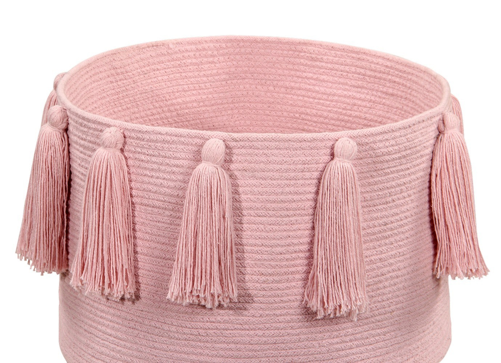 Корзина Lorena Canals Tassels Pink (30 x Ø45 см)