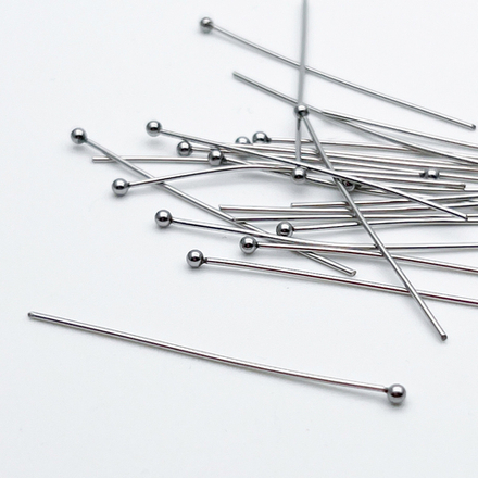 Пины (штифты) с шариком, сталь, размер 40*0,7 мм, цена за 20 шт