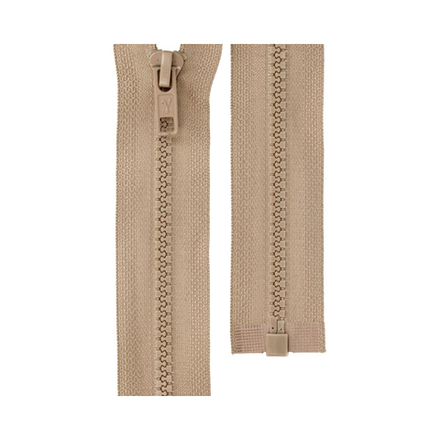 Молния Трактор  "GAMMA", 50 см, разъёмная, однозамковая, №282 серо-бежевый