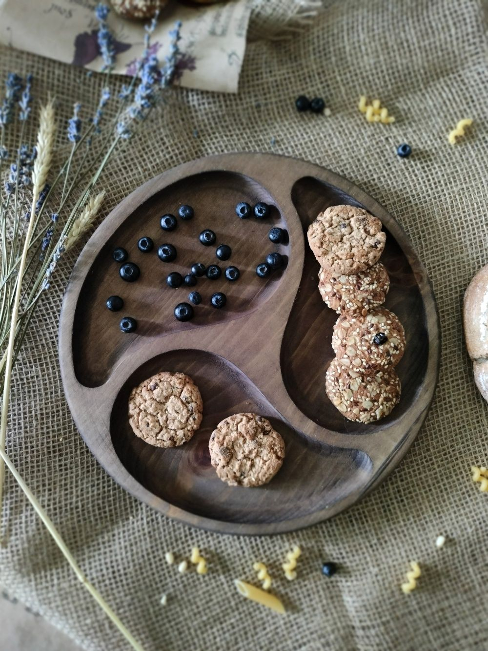 Менажница деревянная сервировочная из кедра для подачи MG292