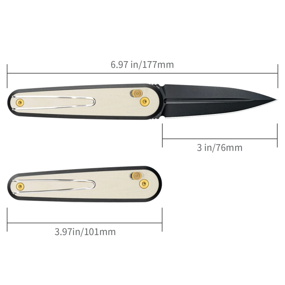 Нож складной SRM 251MB-GT2 Twin Black Ti (N690, White G10/Aluminium)