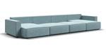 П-образный диван BOSS SOFT MODOOL велюр Monolit аква