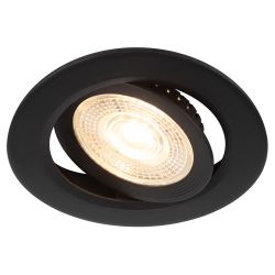 Светильник светодиодный встраиваемый ЭРА KL LED 25A-5 3K BK круглый поворотный черный 5Вт 3000К