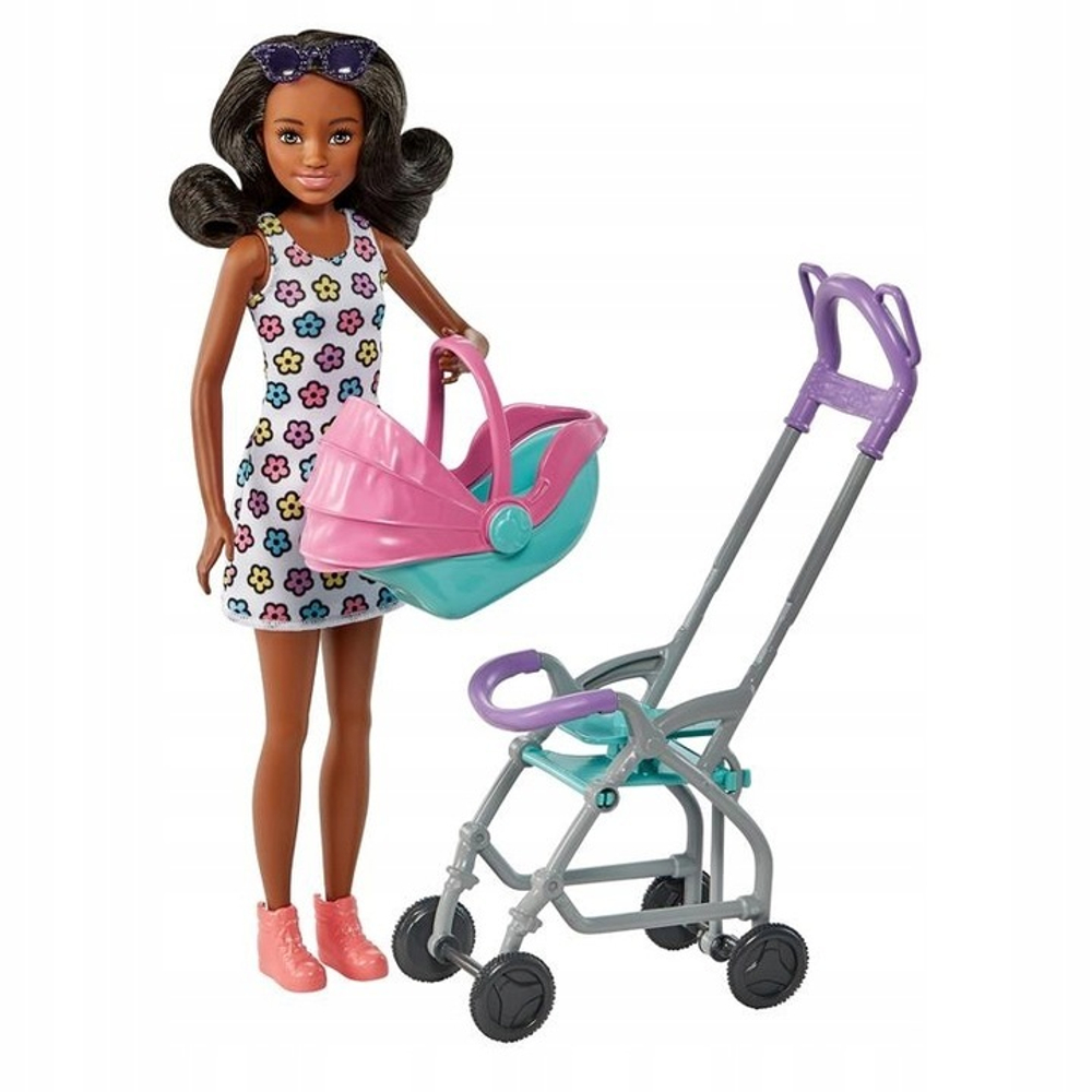 Игровой набор Barbie Skipper HHB68 Комплект с куклой и коляской Барби  купить в Москве | Доставка по России.