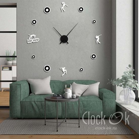Настенные 3D часы Hip-Hop