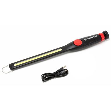 Лампа светодиодная аккумуляторная на магнитном шарнире с регулятором яркости(10W COB,400 Lumen,3.7V,2200mAh,USB провод,защита гнезда зарядки) Forsage F-01401