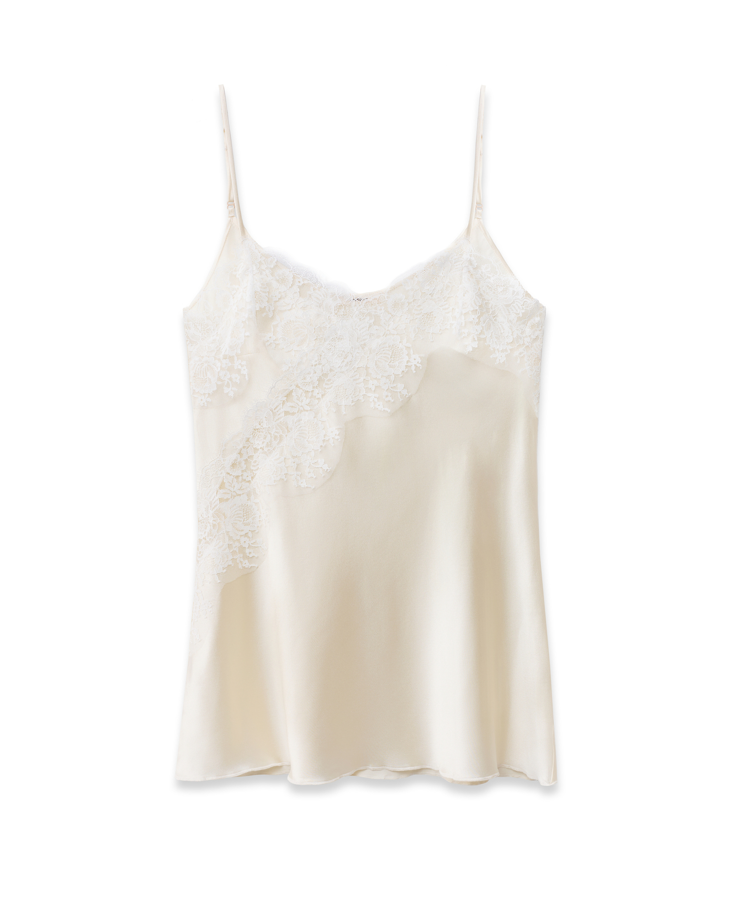 Топ с кружевом из шелка Mulberry