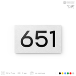 Номер на дверь 651, табличка на дверь для офиса, квартиры, кабинета, аудитории, склада, белая 120х70 мм, Айдентика Технолоджи