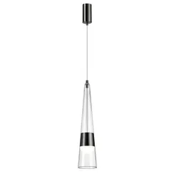 5044/12L L-VISION ODL24 000 глянц.темн.хром/прозрачный/металл/стекло Подвес LED 12W 3000K 1334Лм LUMP